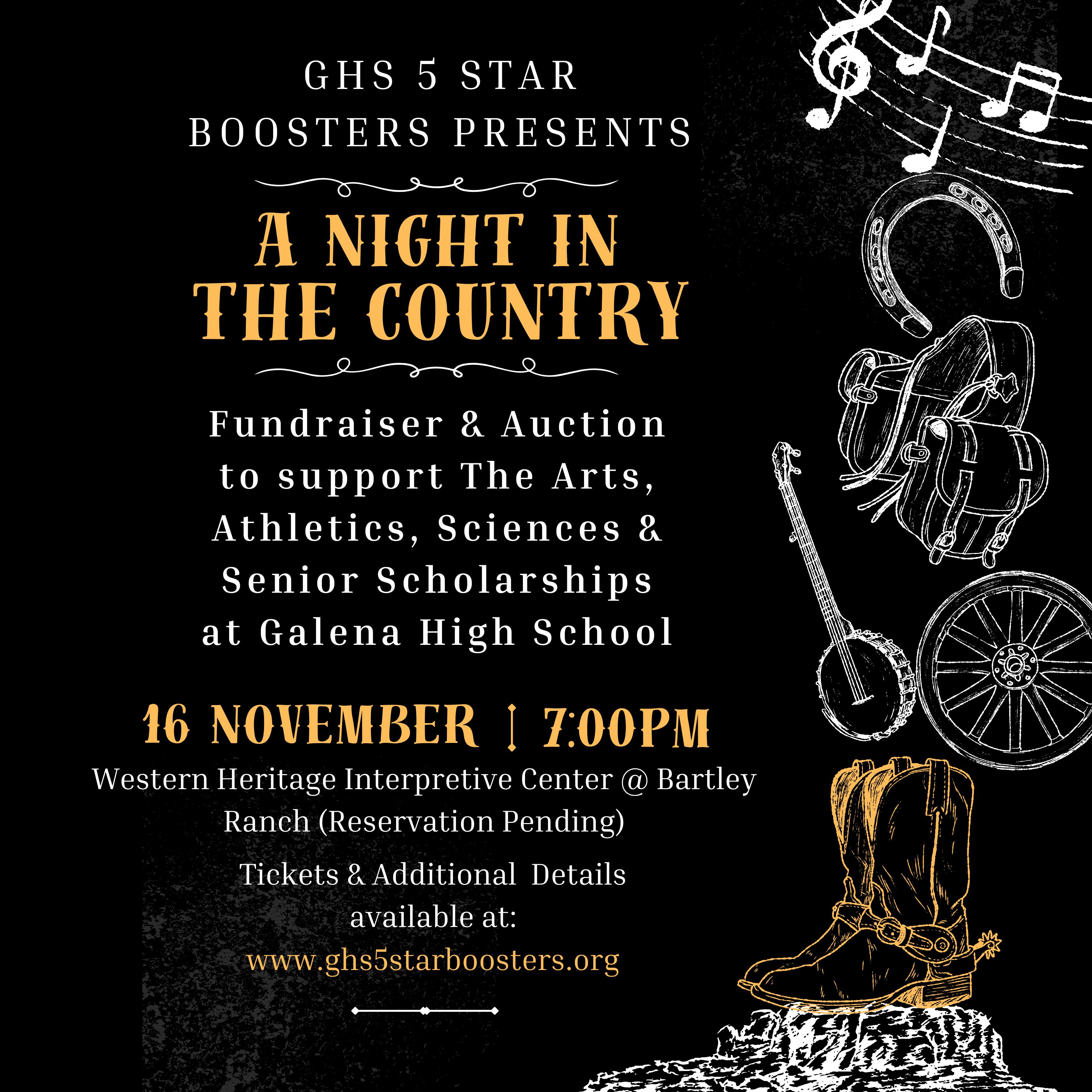 Save the date – A Night in the Country – Annual Fundraiser