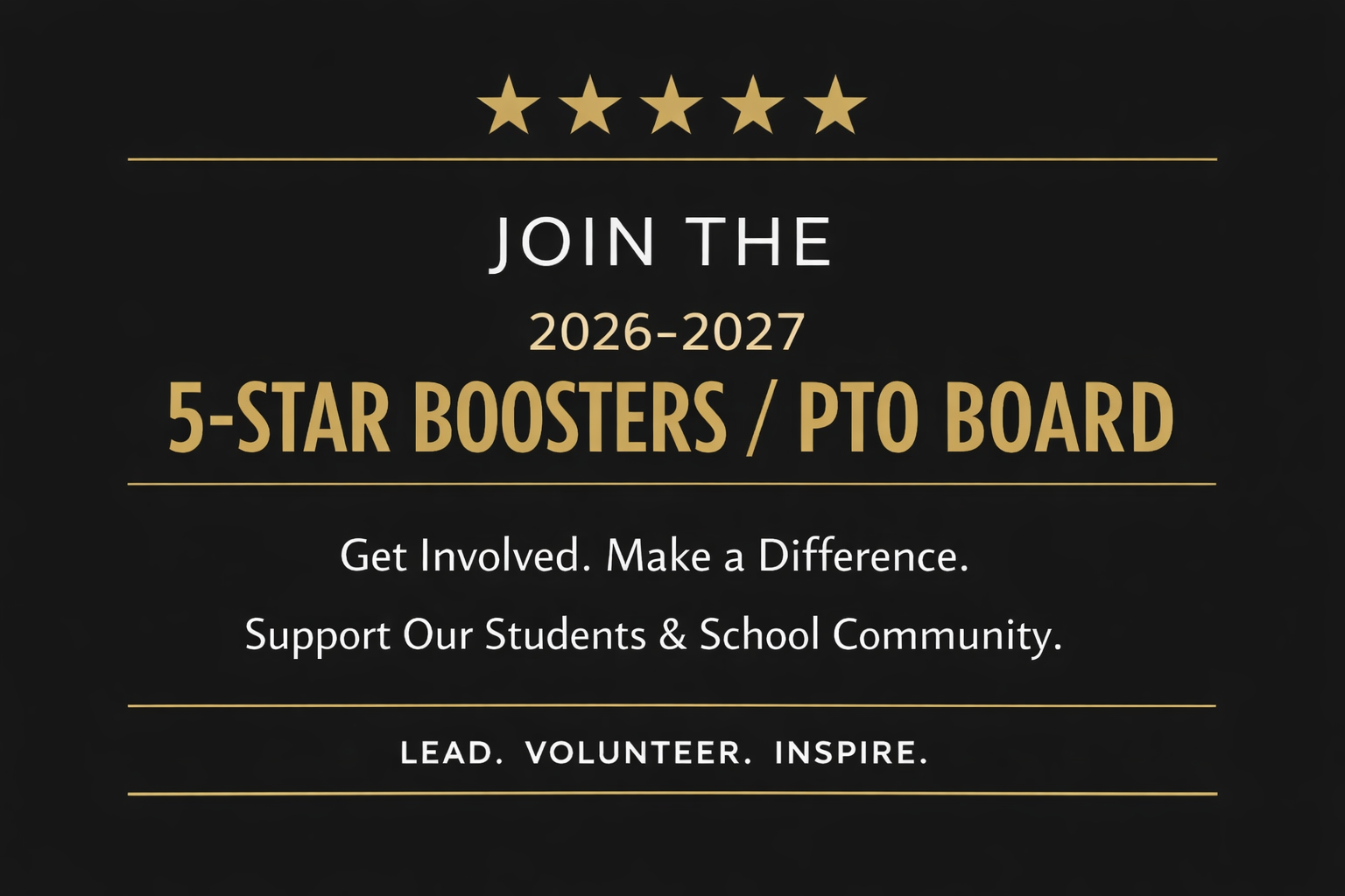 Join the 5-Star Boosters/PTO Board